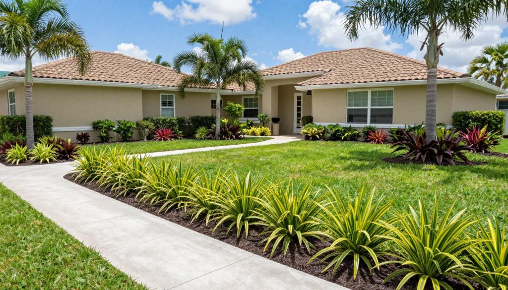Beautifully landscaped Cape Coral yard with mosquito-resistant plants and features Beautifully landscaped Cape Coral yard with mosquito-resistant plants and features