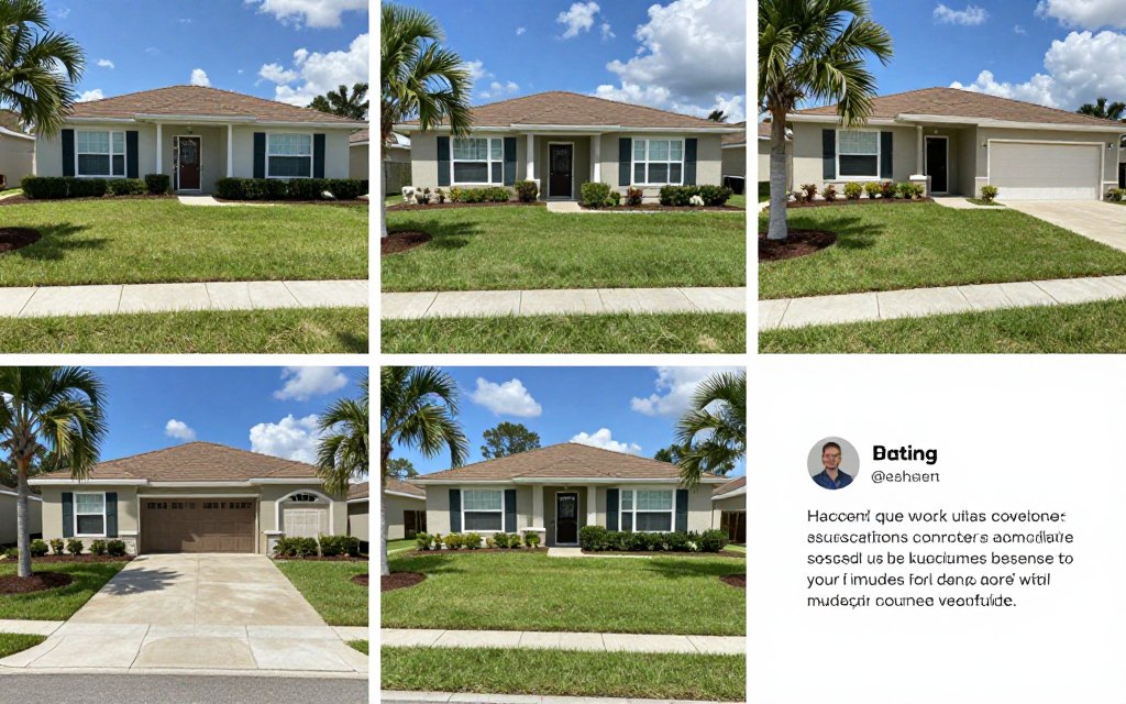 Compilation of successful lawn care transformations by CX Pest Solutions in Cape Coral
