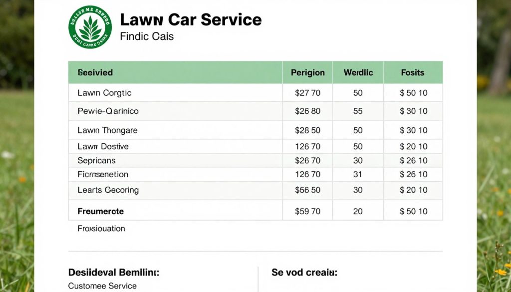 Transparent pricing quote document for Cape Coral lawn care services